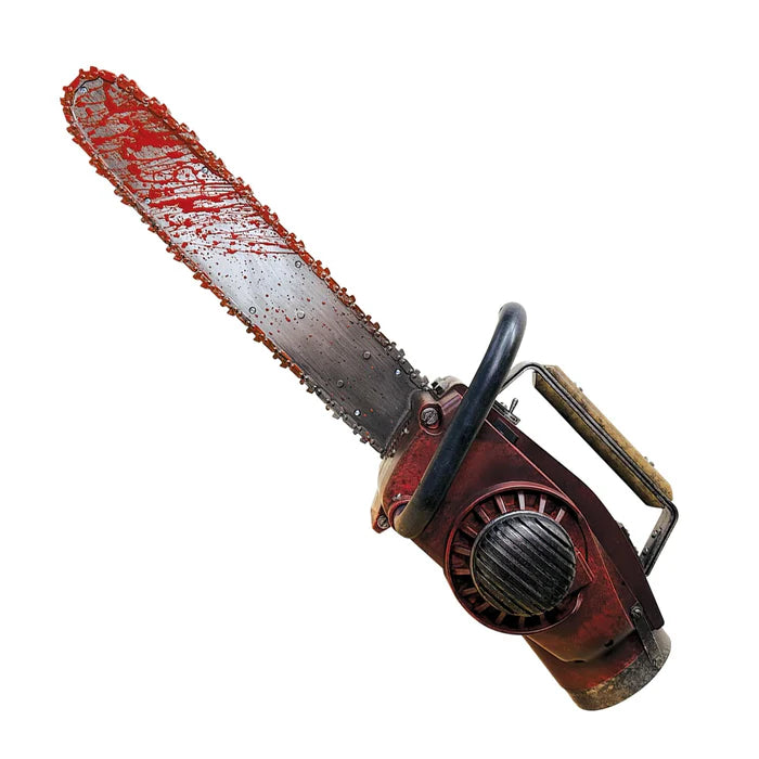 Army of Darkness Evil Dead Ash Williams Chainsaw prop from Sam Raimi's Evil Dead franchise featuring Bruce Campbell by Syndicate Collectibles