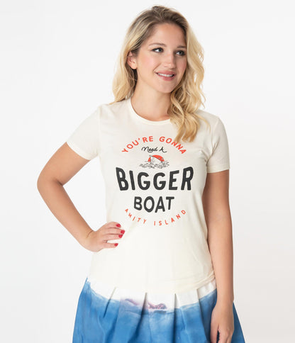 Unique Vintage X Jaws Need A Bigger Boat Women's Tee