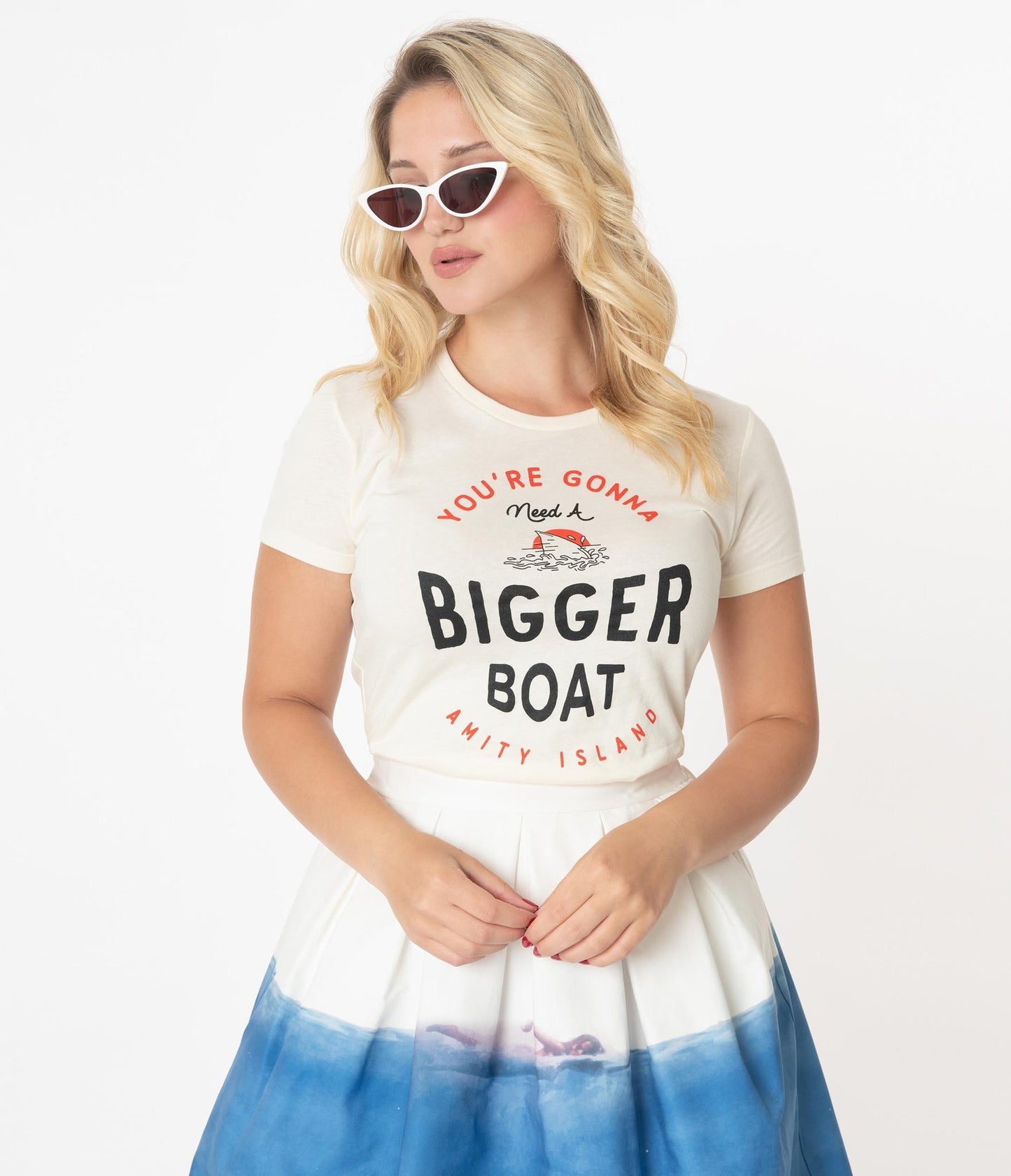 Unique Vintage X Jaws Need A Bigger Boat Women's Tee