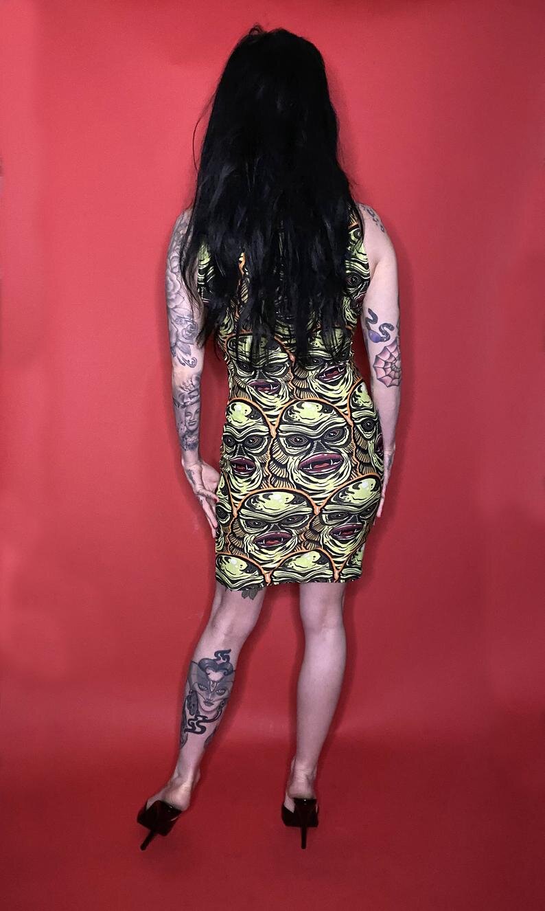 Creature From The Black Lagoon inspired dress by Allan Graves